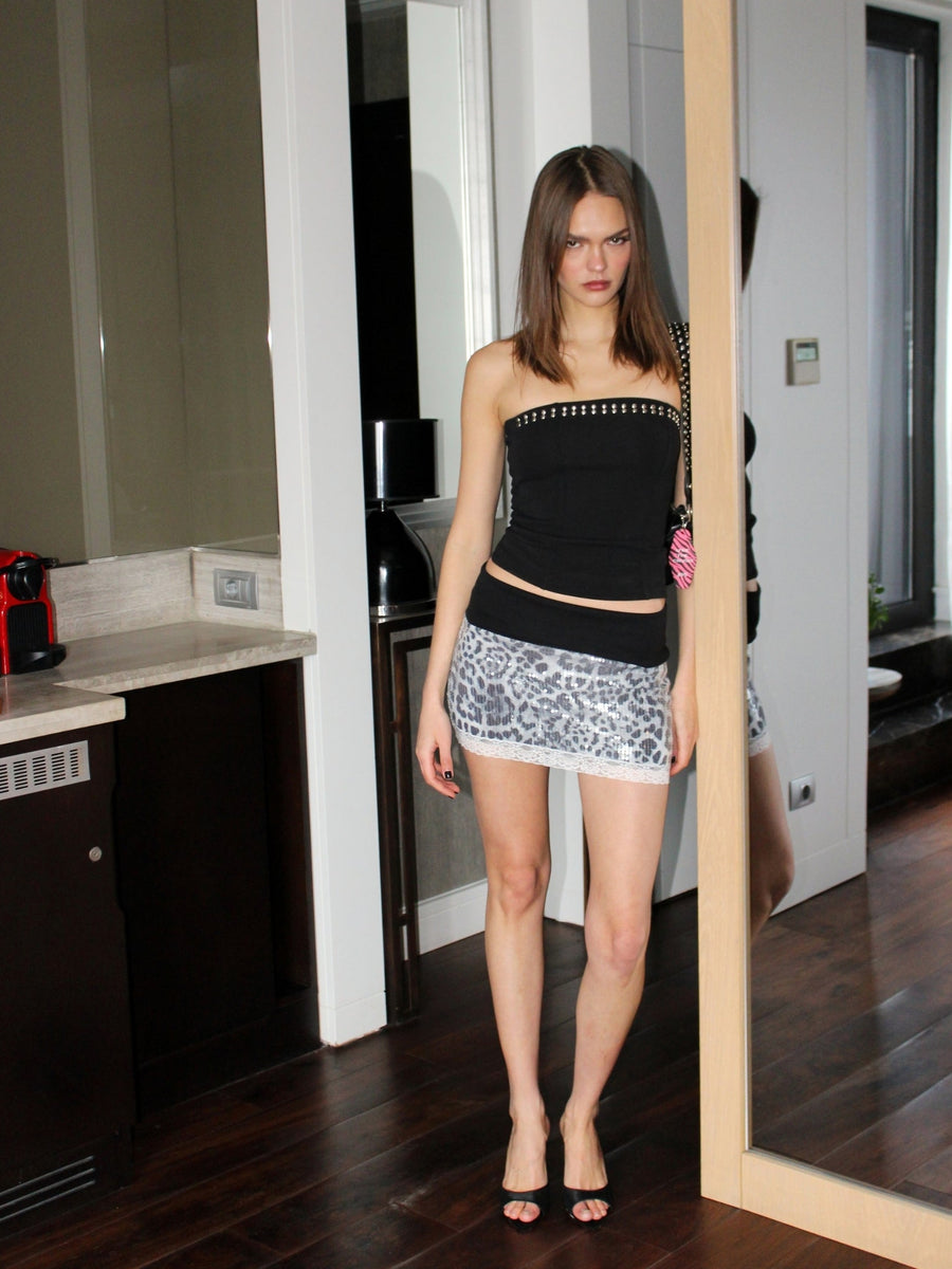 LOULOU Leopard Print Skirt