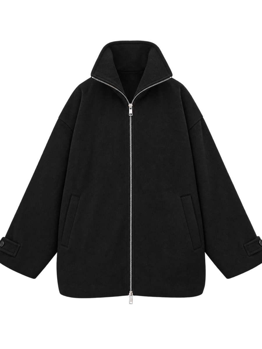 Black Fur Collar Jacket