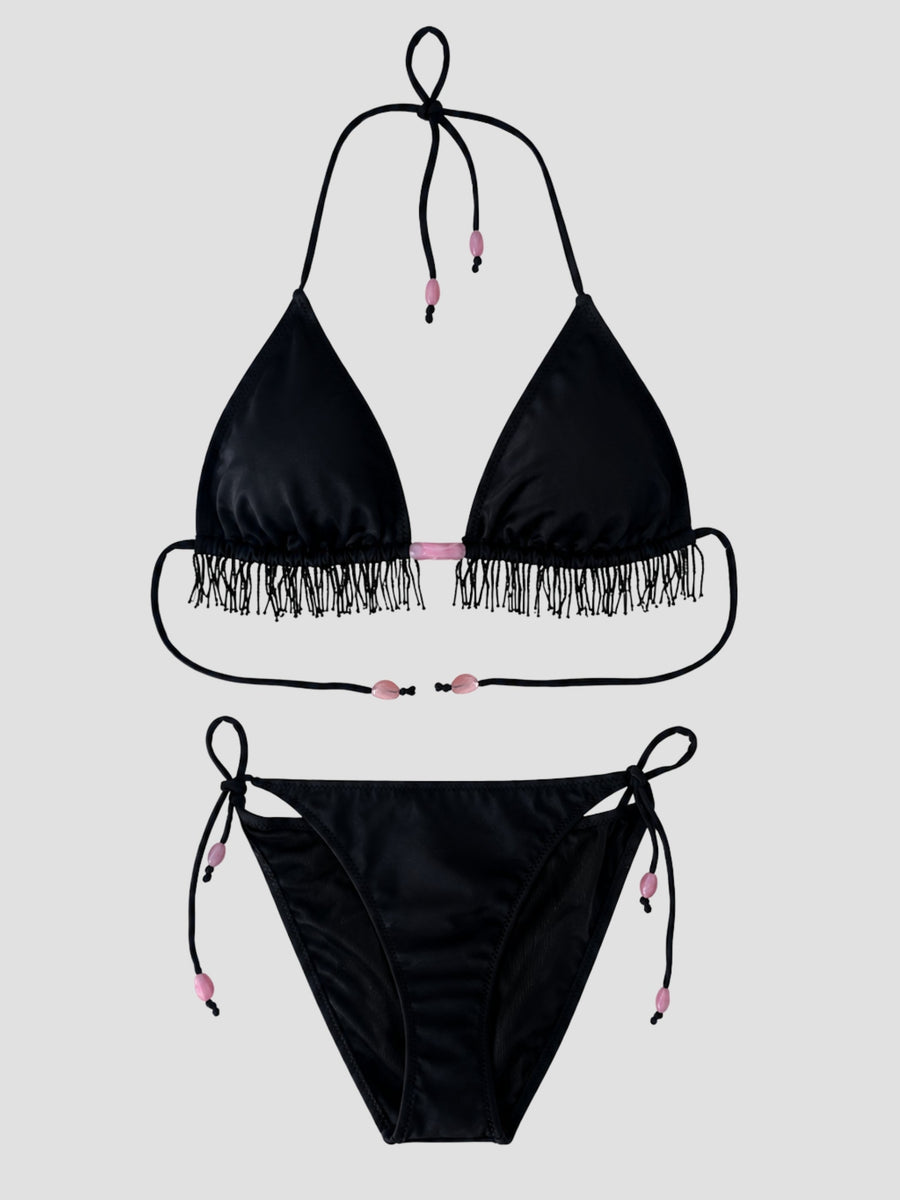 KAIA Black/Pink Bikini Set