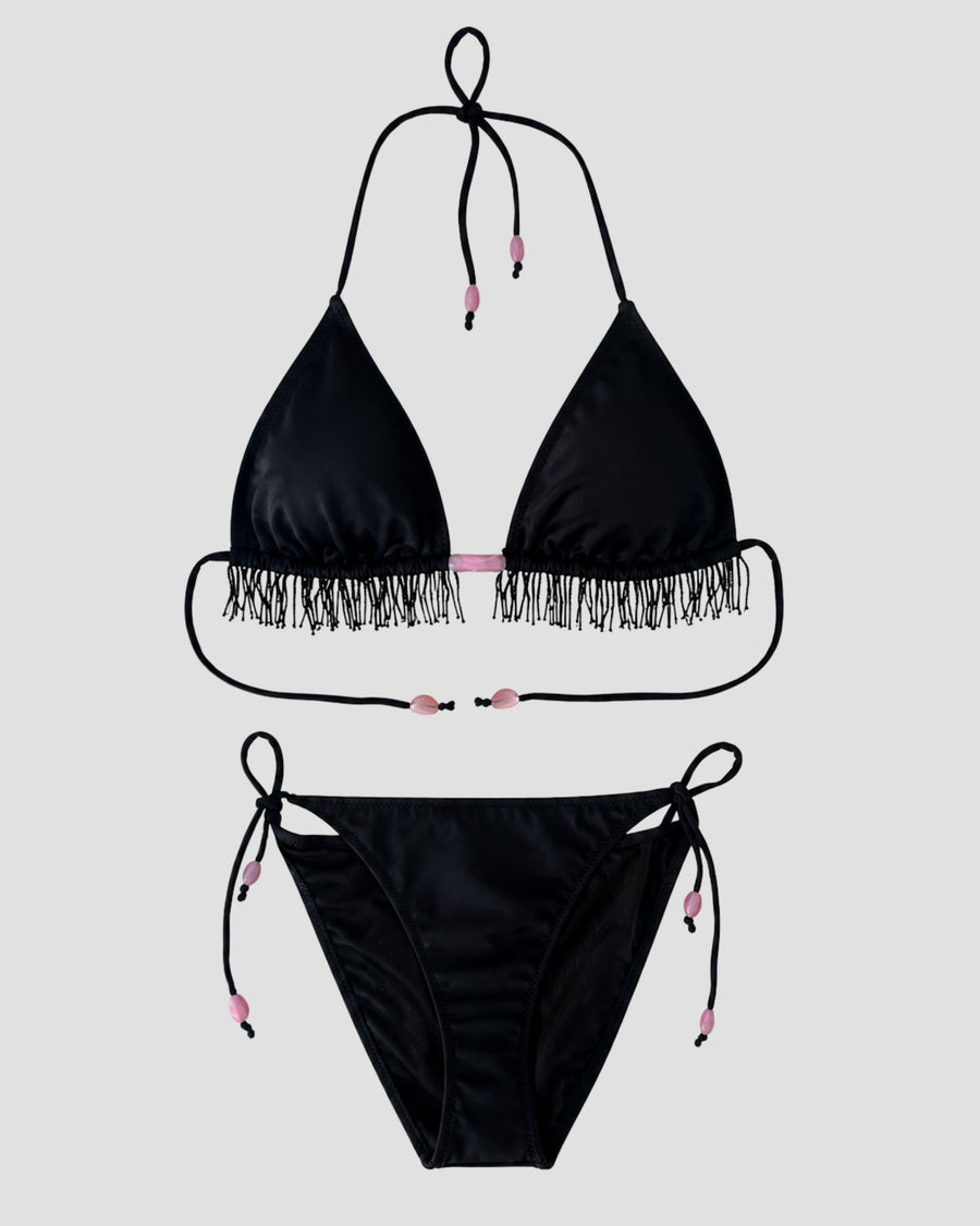 KAIA Black/Pink Bikini Set