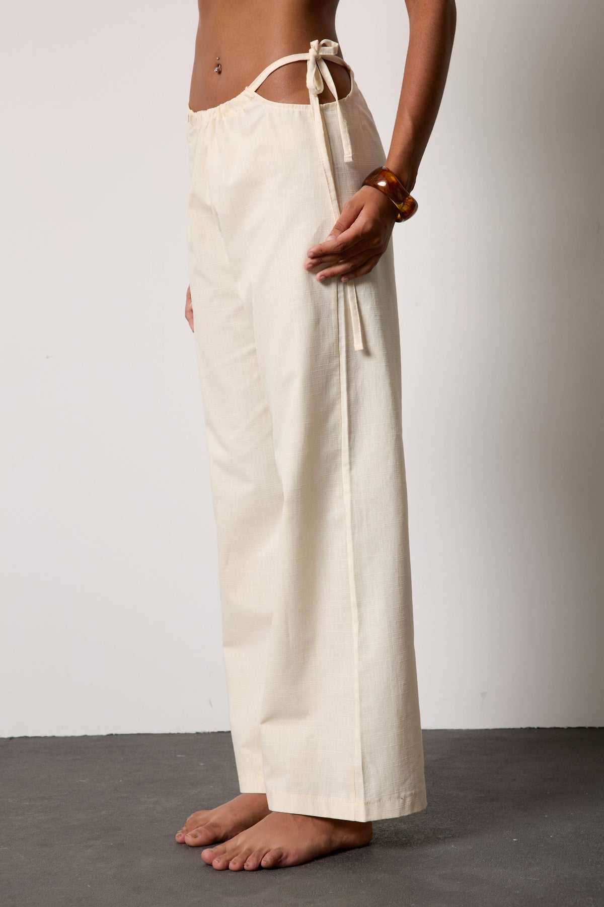 Linen Trousers - Cream