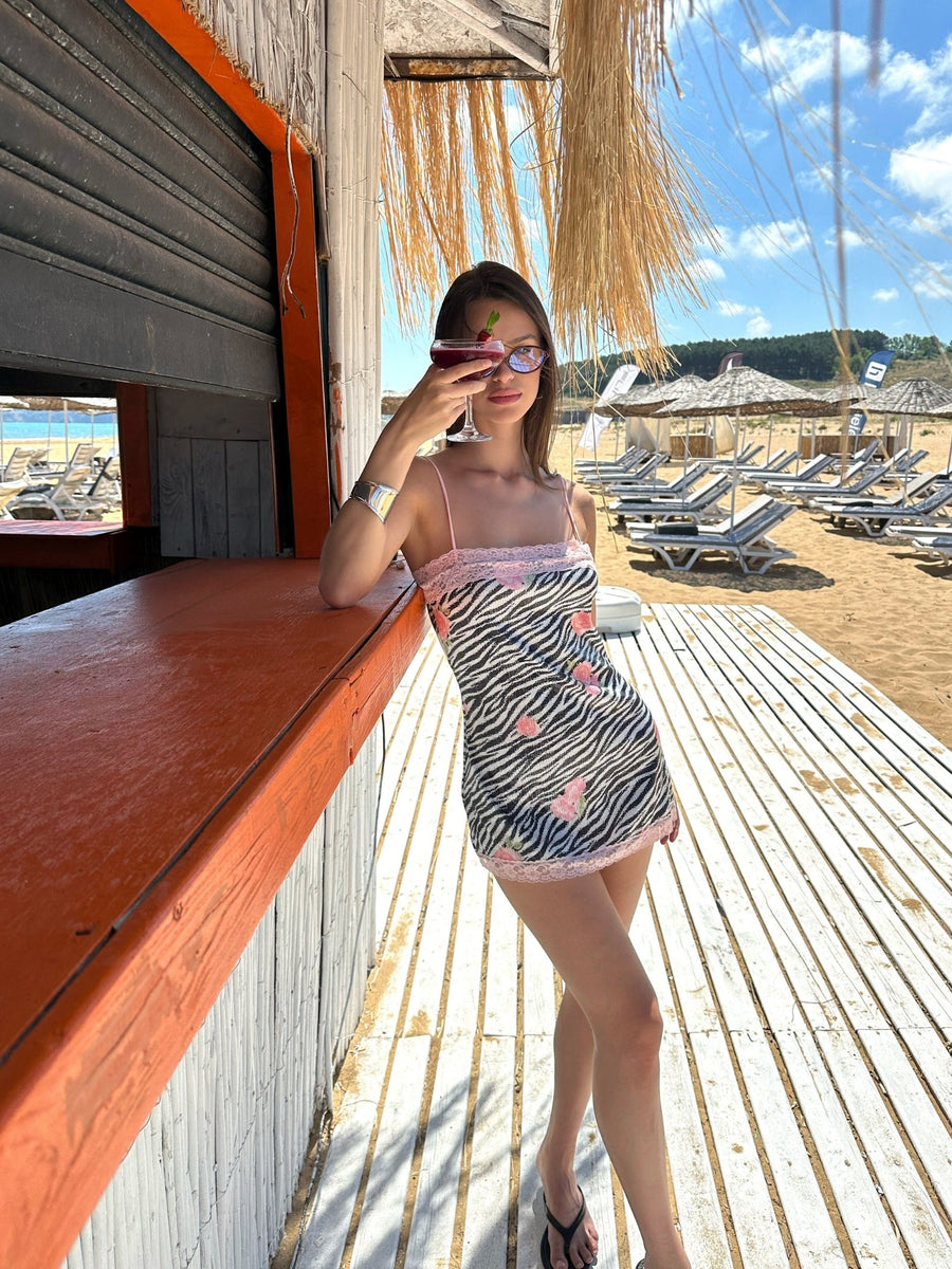 NOLA Zebra/Floral Dress