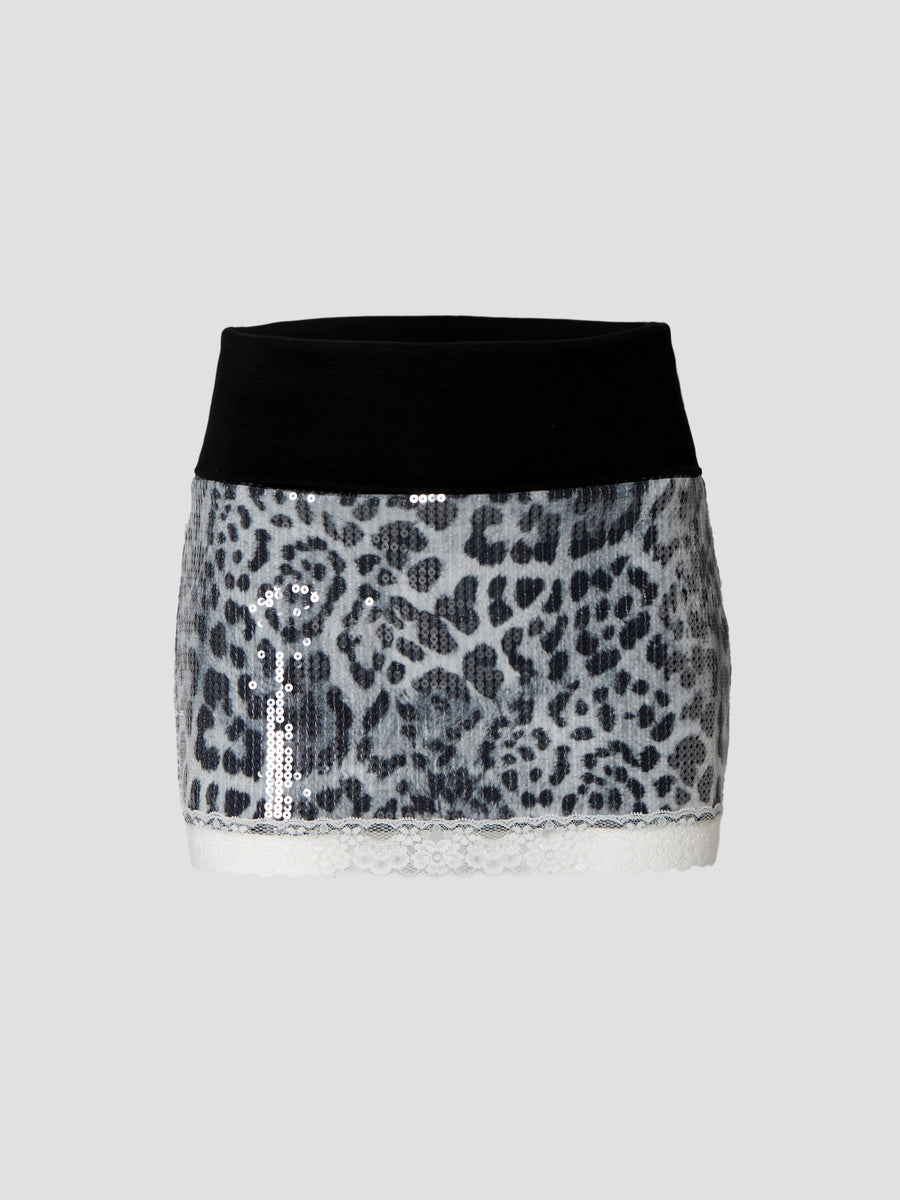 LOULOU Leopard Print Skirt
