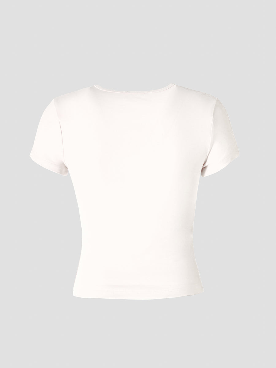 White JDS Logo Baby Tee